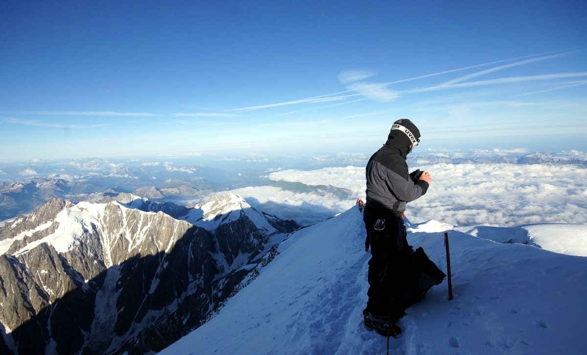 Borysław Dzieciaszek na Mont Blanc